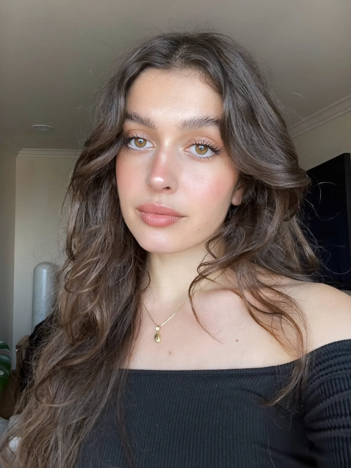 Long Layered Waves with Rich Chestnut Brown Sheen